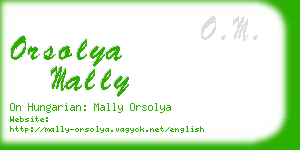 orsolya mally business card
